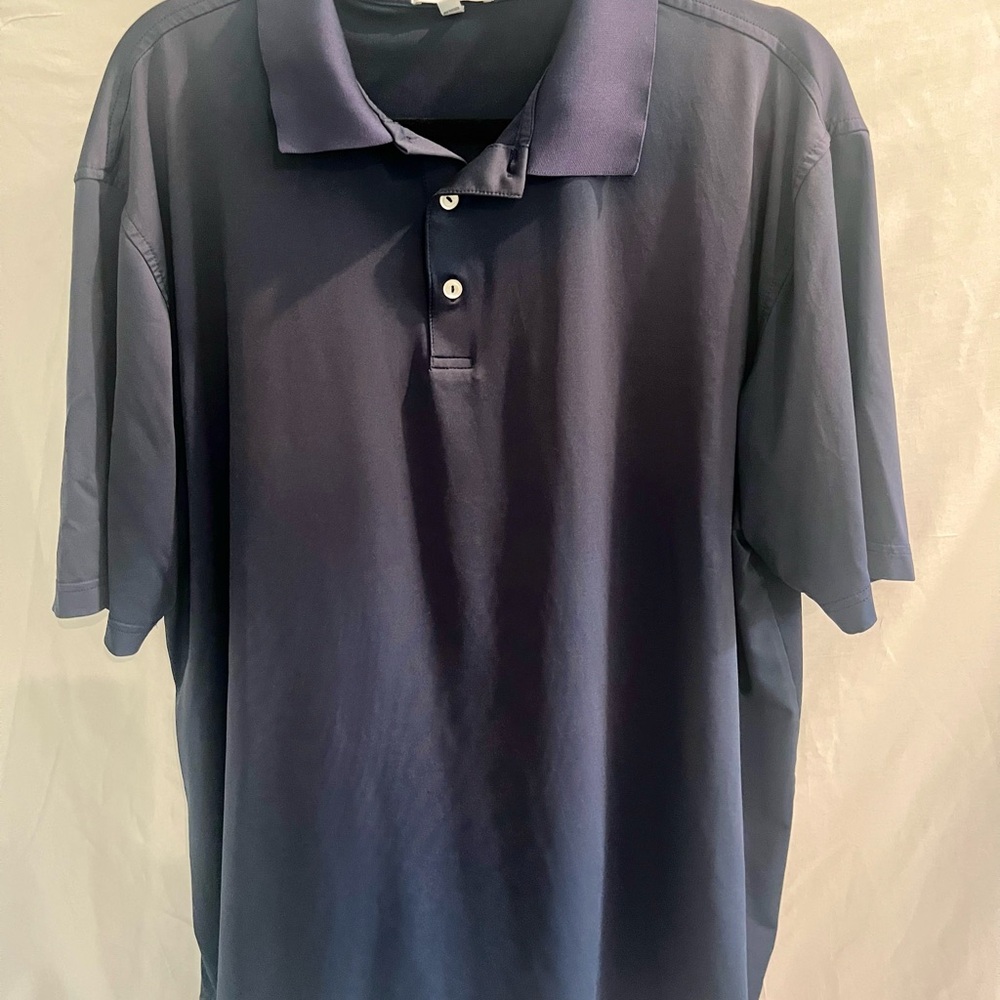 Peter Millar Summer Comfort Navy Blue Polo Shirt, Size XL